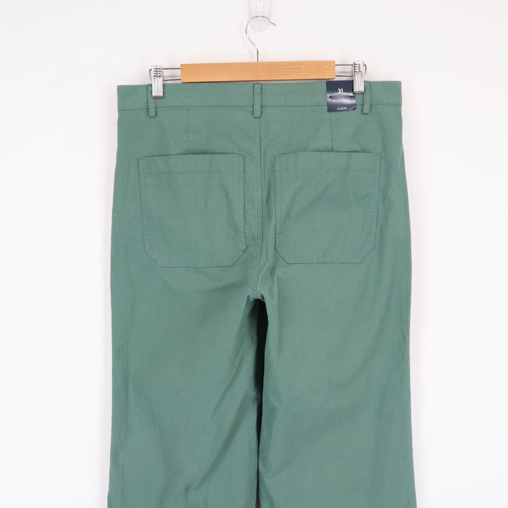 J.Crew Factory Ella Wide Leg Cropped Pant Pale Spinach Green Size 31 NWT - Picture 6 of 9